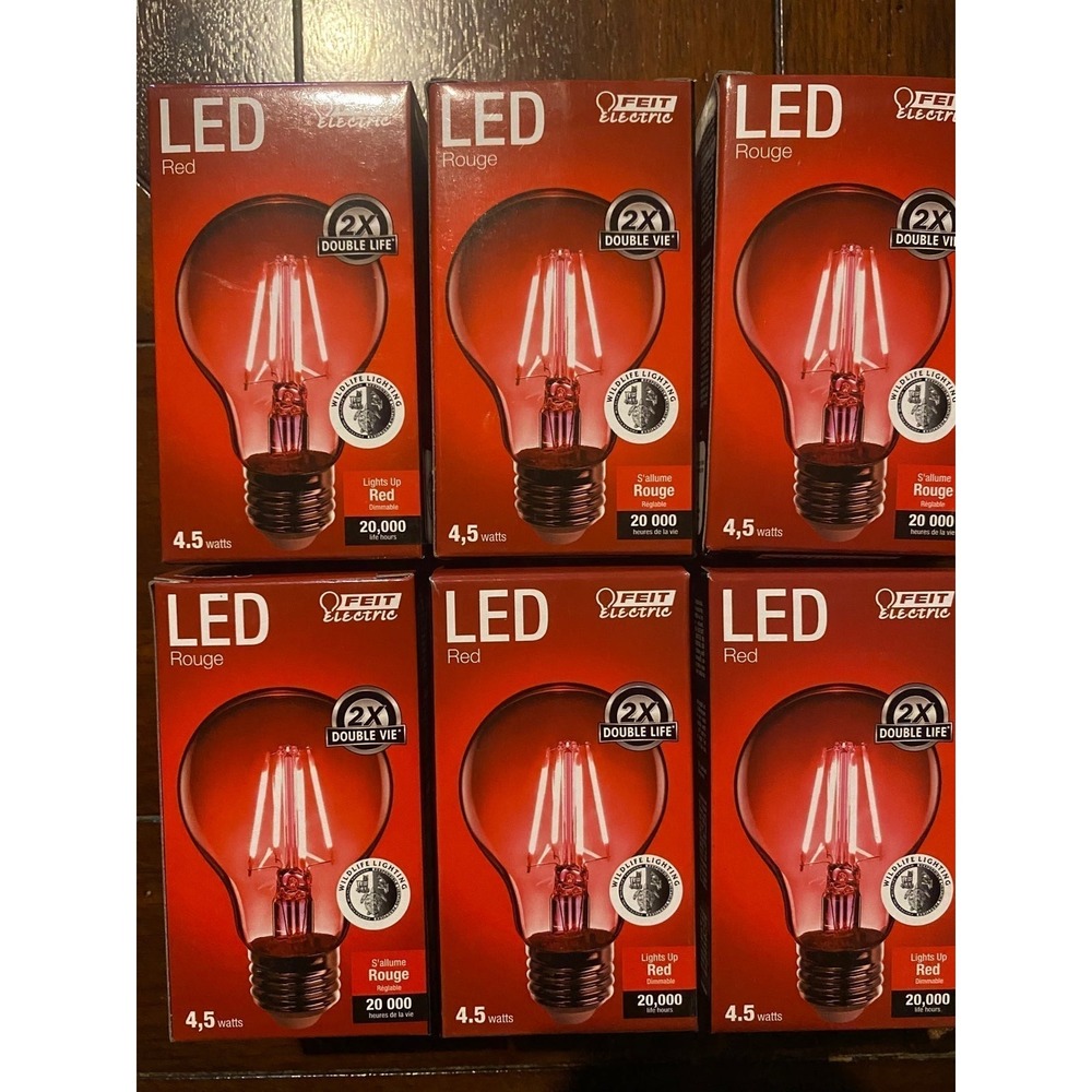 Dimmable Clear Red LED Bulbs‎ - Picture 2 of 3